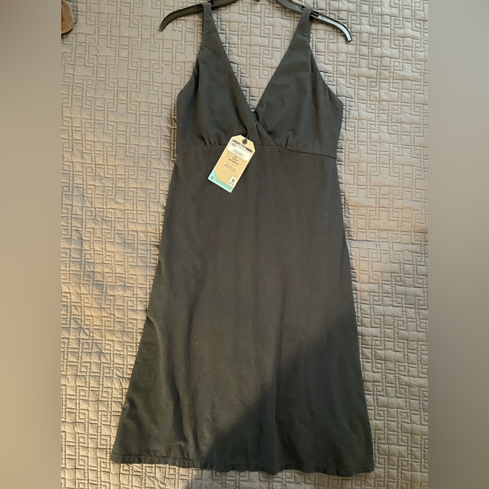 Prana W June Lake Black Sleeveless Dress NWT Sz L